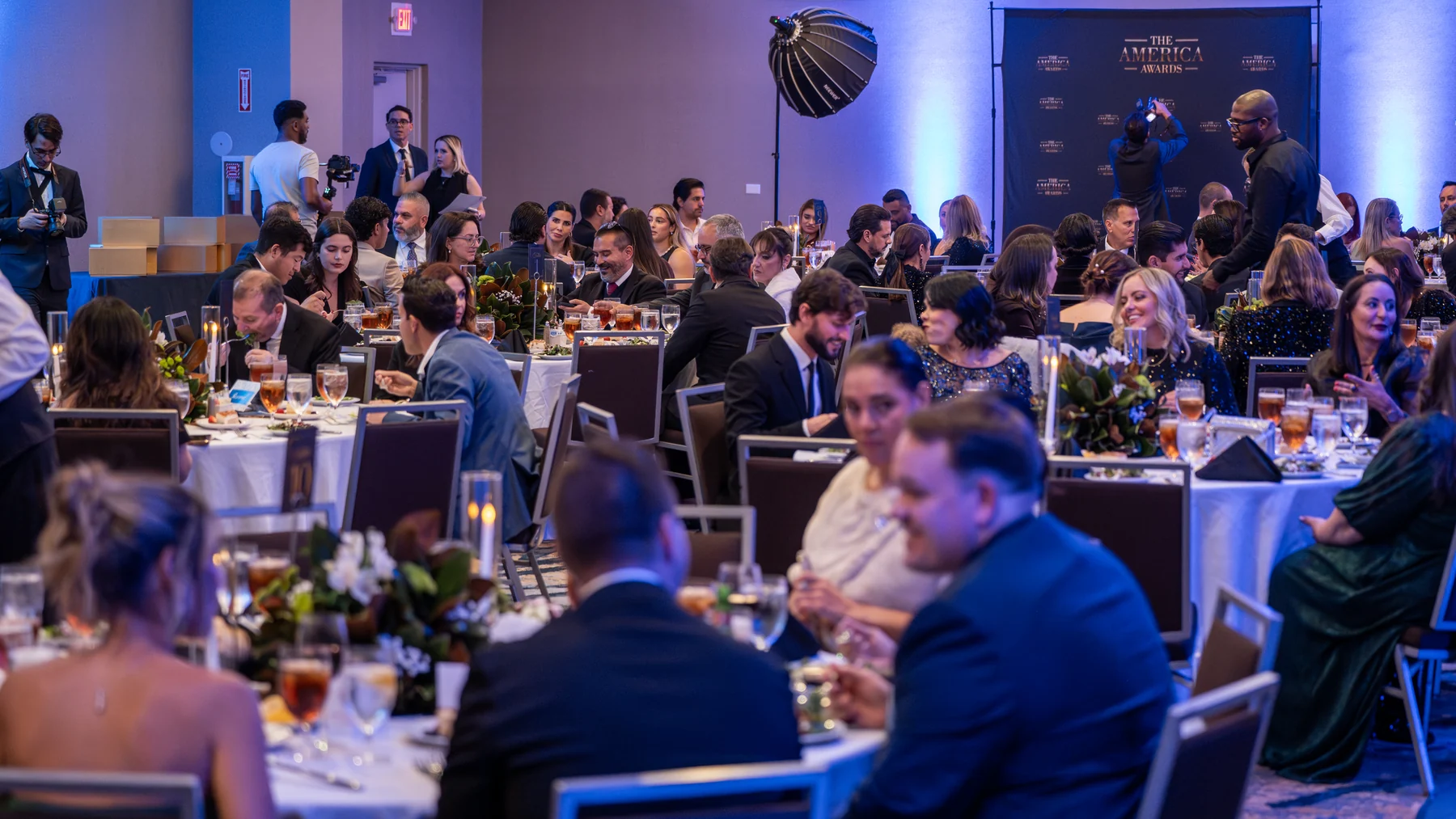 Guests filling the ballroom at The America Awards ceremony
